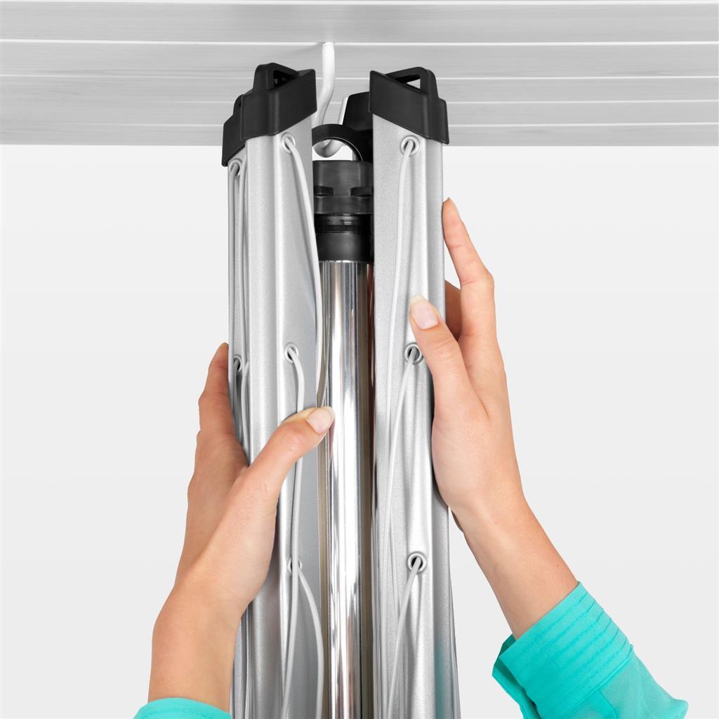 Brabantia Topspinner Droogmolen met Bodemhuls 40 m Drooglijn Metallic Grijs - Image 2