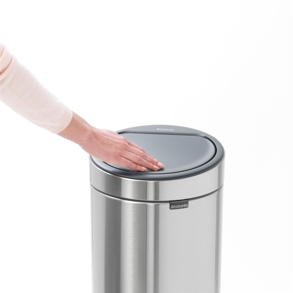 Brabantia Touch Bin Afvalemmer 30L Mat Staal - Image 3
