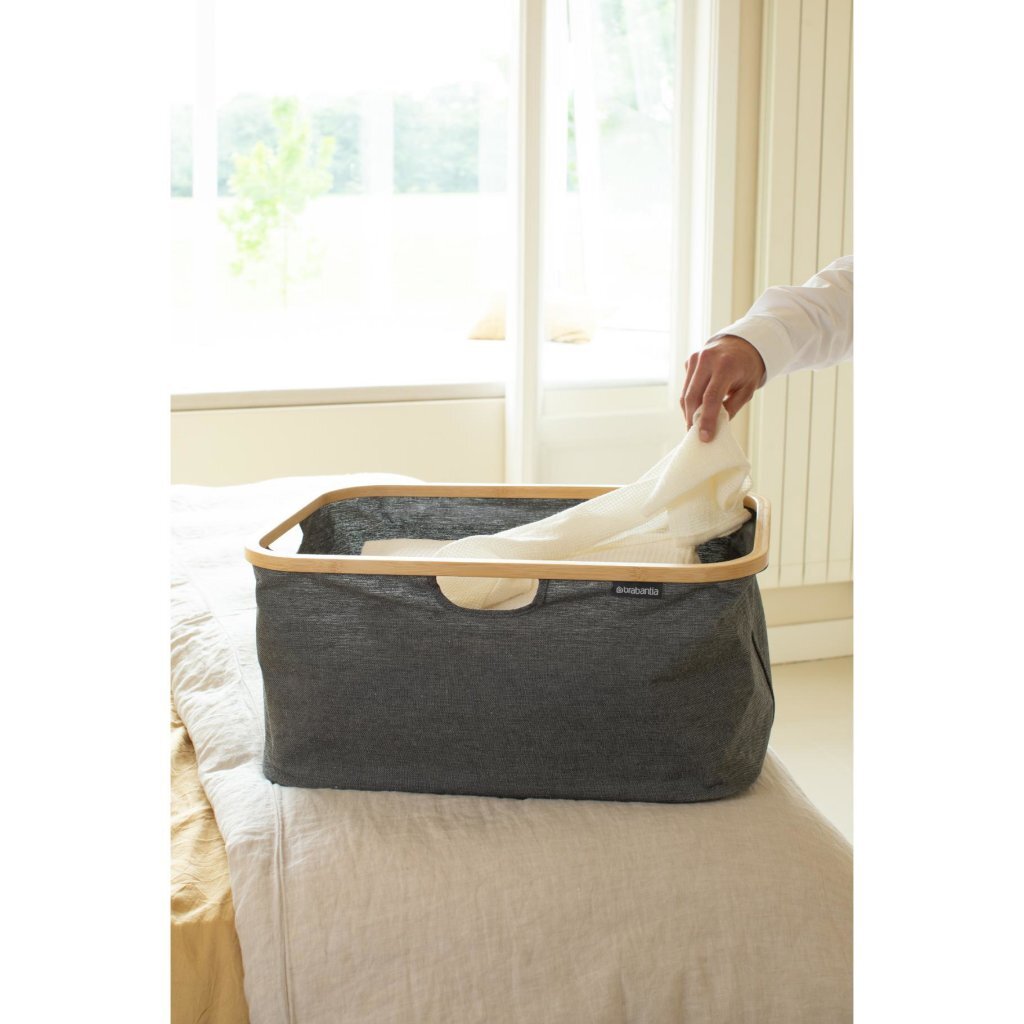 Brabantia Wasmand Opvouwbaar 40L Pepper Black/Bamboe - Image 4