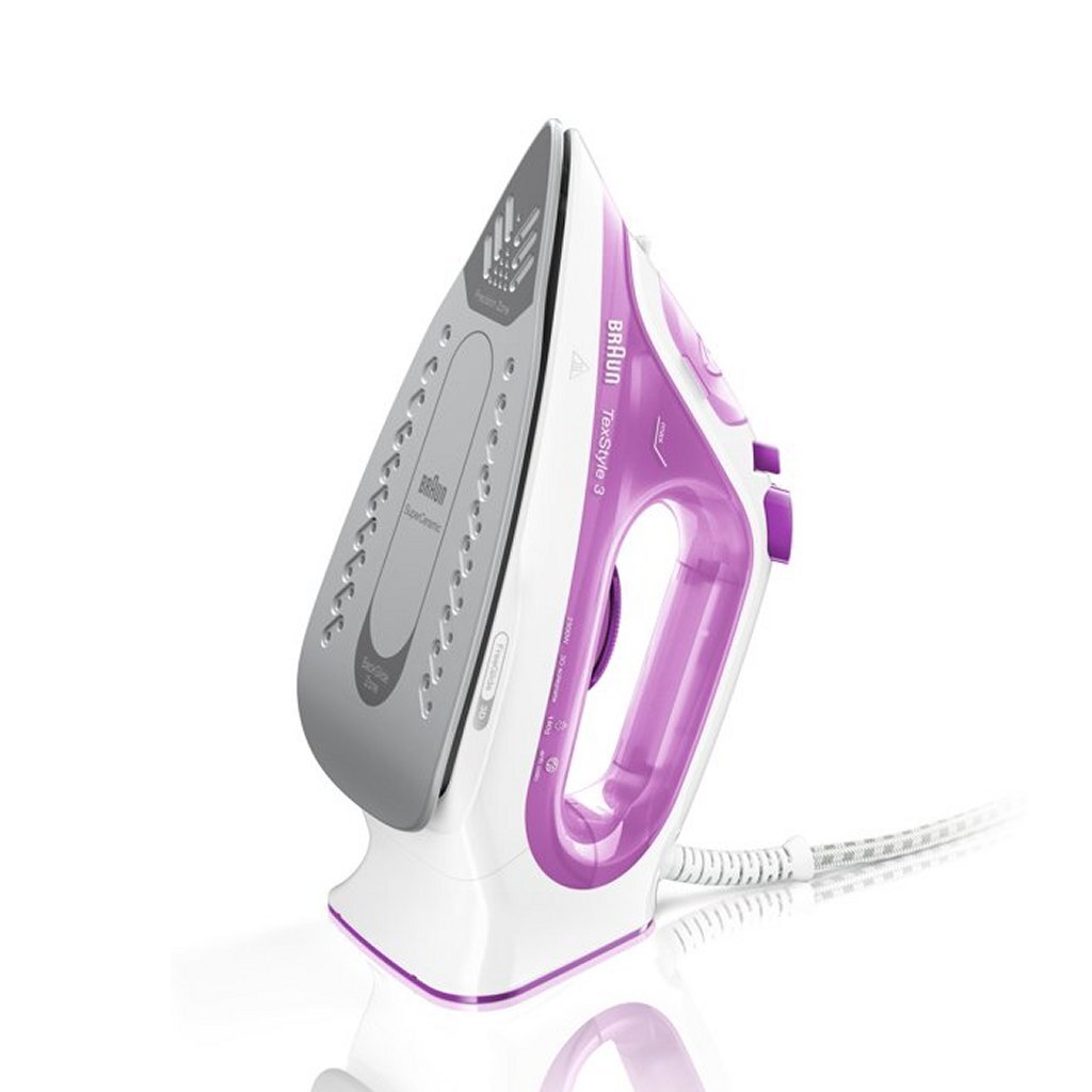 Braun SI3030PU TexStyle3 Stoomstrijkijzer Roze/Wit - Image 2