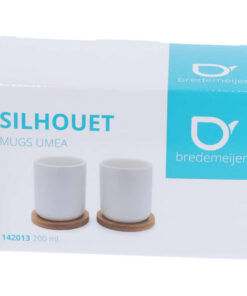 Bredemeijer Umea Theemokken 200 ml 2 Stuks Bamboe/Wit Keramiek