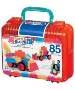 Bristle Blocks Koffer met Familie Figuren en Huisdier met 85 Stuks