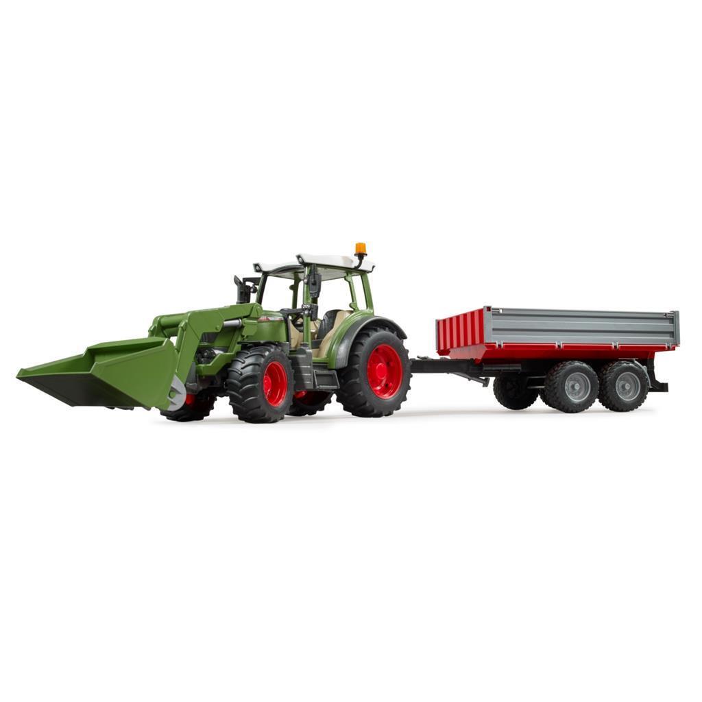 Bruder 02182 Fendt Vario 211 met Voorlader + Zijwandaanhanger - Image 2