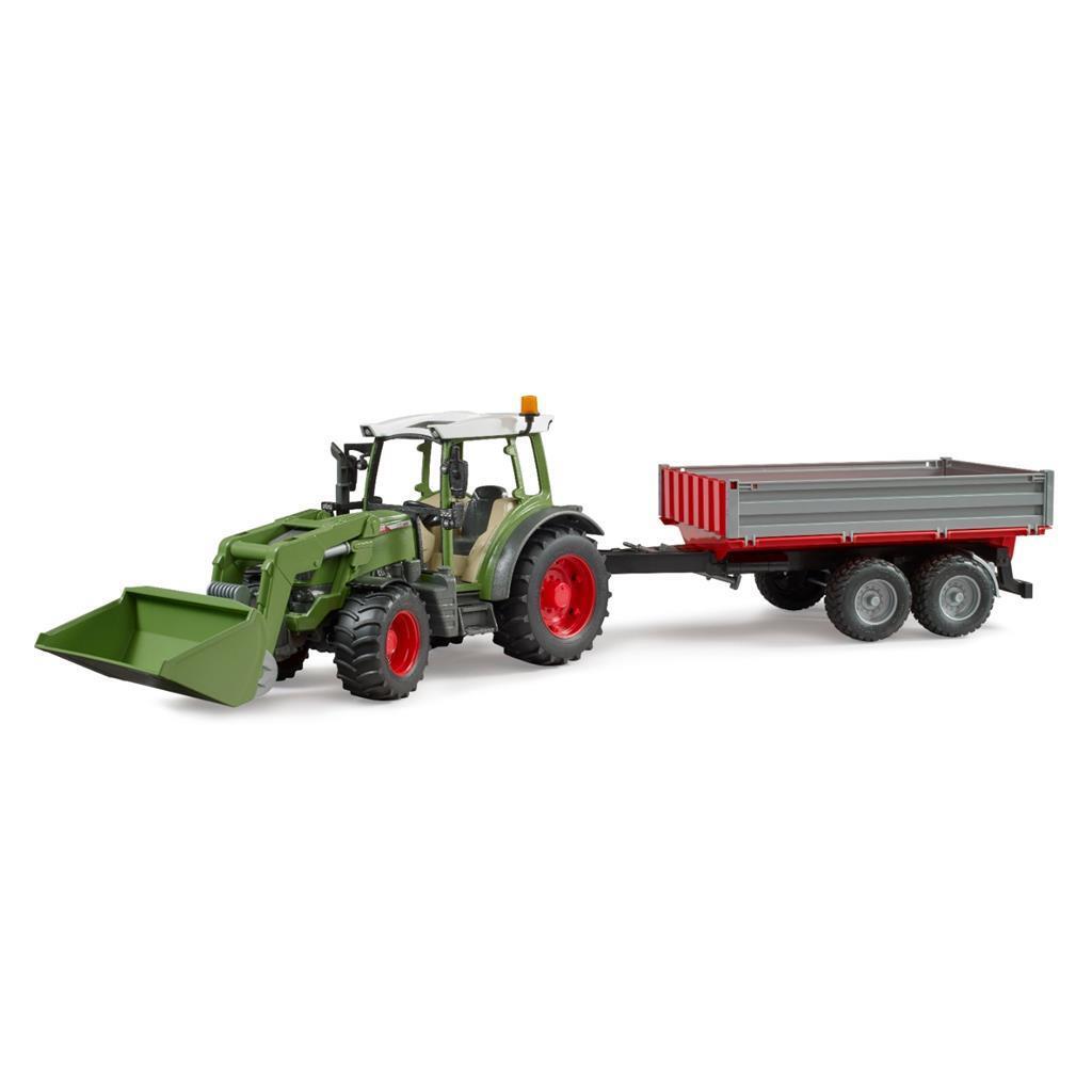 Bruder 02182 Fendt Vario 211 met Voorlader + Zijwandaanhanger - Image 3