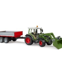 Bruder 02182 Fendt Vario 211 met Voorlader + Zijwandaanhanger
