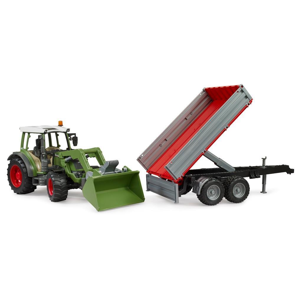 Bruder 02182 Fendt Vario 211 met Voorlader + Zijwandaanhanger - Image 5
