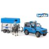 Bruder 02588 Politie Jeep met Paardentrailer + Paard en Figuur + Licht en Geluid