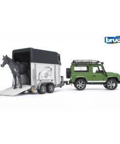 Bruder 02592 Landrover met Paardentrailer + Paard