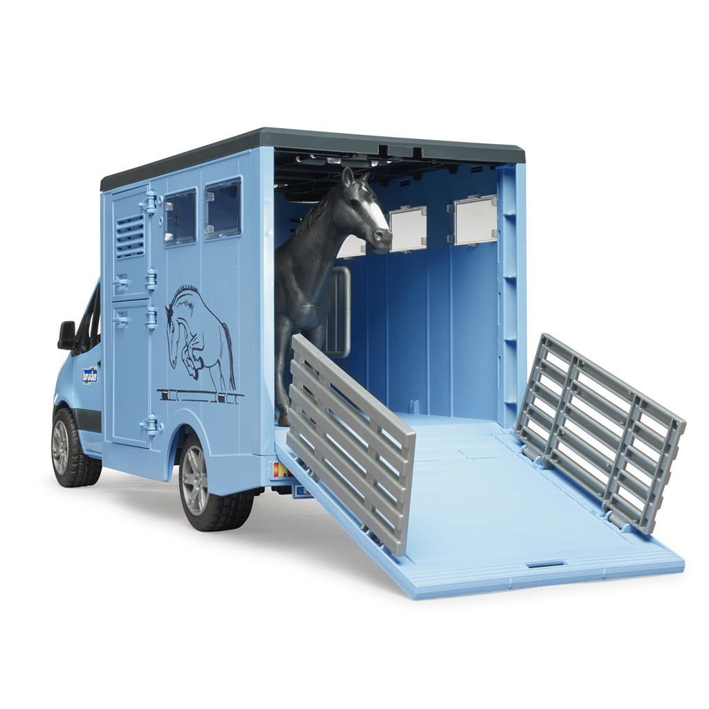 Bruder 02674 Mercedes Benz Diertransporter + Paard - Image 3