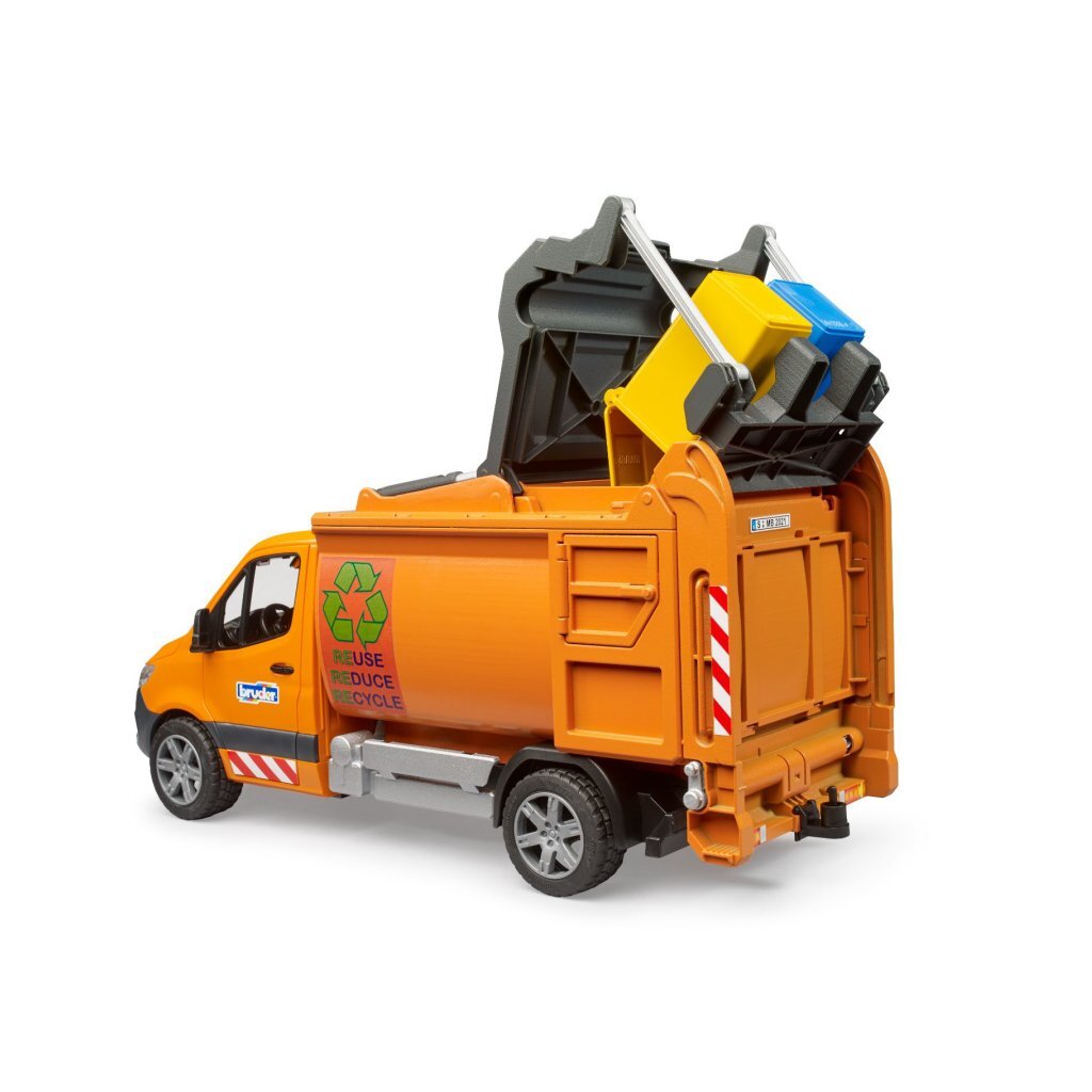 Bruder 02682 Mercedes Sprinter Vuilniswagen + 2 Containers - Image 4