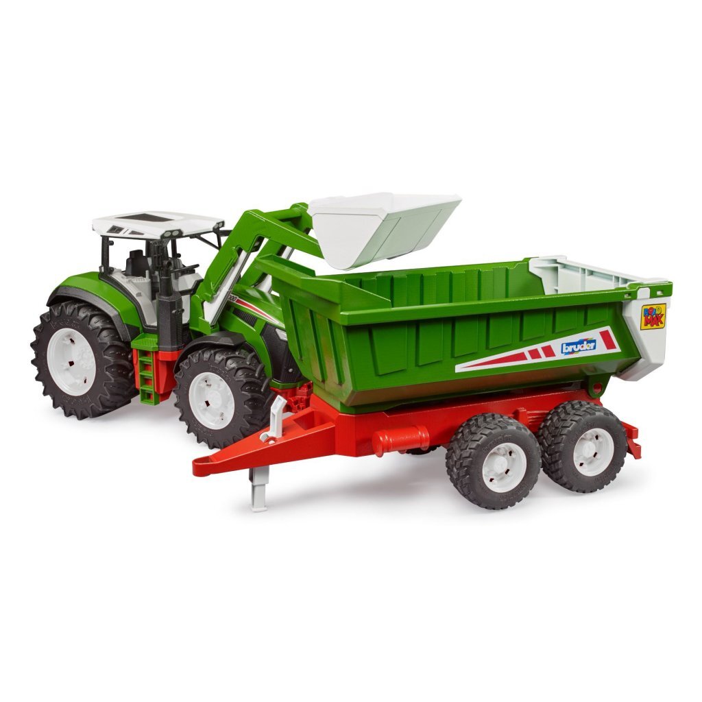 Bruder 03452 Roadmax Tractor met Frontlader + Dumptrailer - Image 3