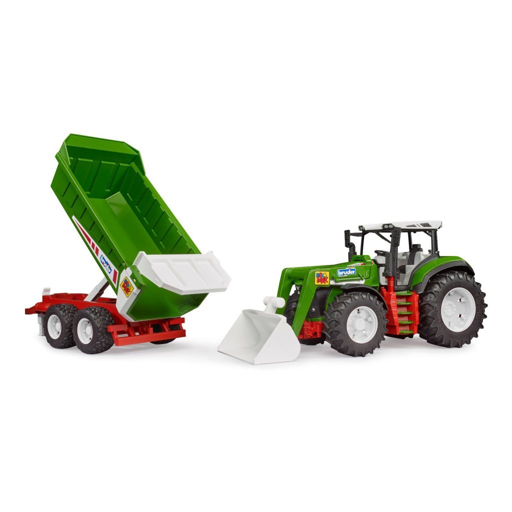 Bruder 03452 Roadmax Tractor met Frontlader + Dumptrailer - Image 4