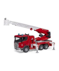 Bruder 03591 Scania Super 560R Brandweerwagen + Draaitafelladder + Waterpomp + Licht en Geluid