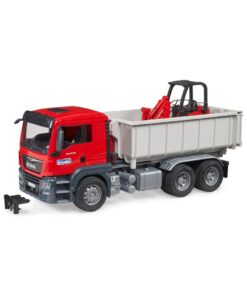 Bruder 03624 Man Vrachtwagen met Afrolcontainer + Schaeff Minigraafmachine