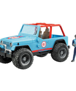 Bruder Jeep Cross Country Racer Blauw met Rijder