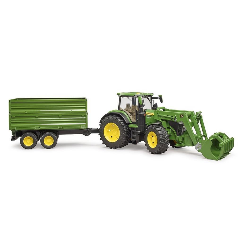 Bruder John Deere 7R 350 met Voorlader en Aanhanger - Image 2