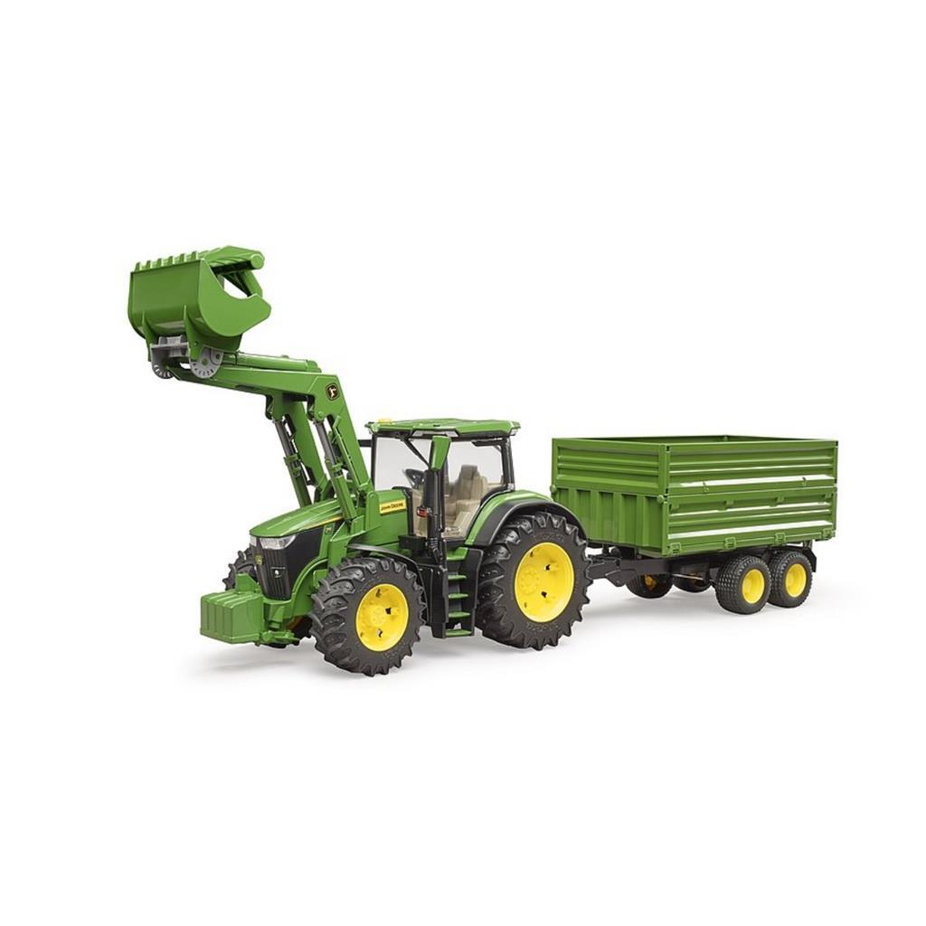 Bruder John Deere 7R 350 met Voorlader en Aanhanger - Image 3