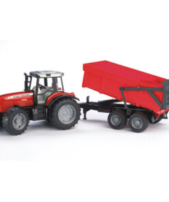 Bruder Massey Ferguson 7480 Tractor met Aanhanger