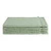 Byrklund Washandjes 16x21 cm 4 Stuks Jade/Katoen