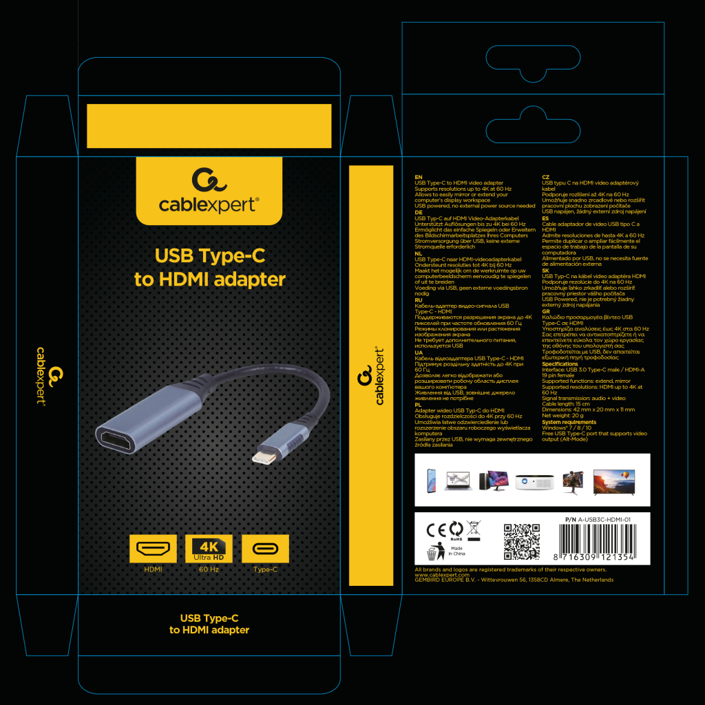 Cablexpert Gmb Adapter Usb-c->hdmi - Image 5