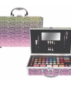 Casuelle Make-Up Koffer Regenboog Bubbels Holografisch