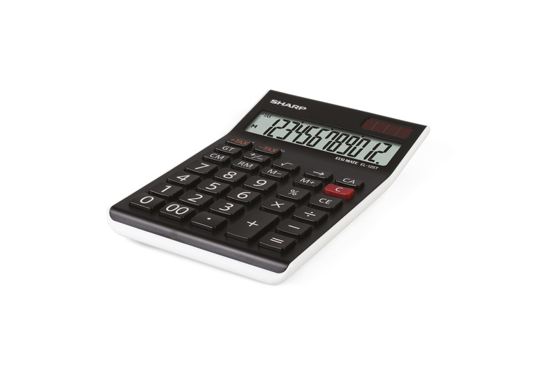 Citizen SH-EL125TWH Calculator Sharp EL125TWH Zwart-wit Desk 12 Digit - Image 2