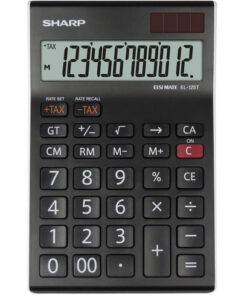 Citizen SH-EL125TWH Calculator Sharp EL125TWH Zwart-wit Desk 12 Digit