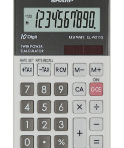 Citizen SH-ELW211GGY Calculator Sharp ELW211GGY Grijs Hand 10 Digit