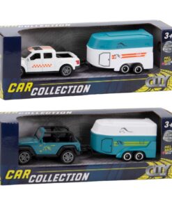 City Car Collection Die-Cast Pick-Up met Paardentrailer 1:50 Assorti