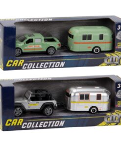 City Car Collection Die-Cast Pick-Up met Trailer 1:50 Assorti
