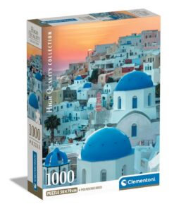 Clementoni High Quality Collection Puzzel + Poster Santorini 1000 Stukjes