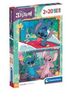 Clementoni Super Color 2in1 Puzzel Disney Stitch 2x20 Stukjes