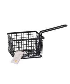 Alternative view of CosyandTrendy Frietmandje 12x10x8.5 cm Zwart/Draadstaal