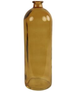 Countryfield Glazen Fles Vaas Erik 40 cm Karamel/Transparant