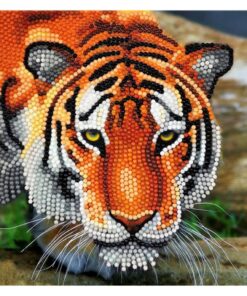 Craft Buddy Crystal Art Kaart Tijger 18x18 cm