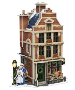 Alternative view of Cubic Fun 3D Puzzel Hollands Huisje Winter Bakkerij + Licht 65 Stukjes