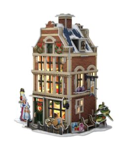 Cubic Fun 3D Puzzel Hollands Huisje Winter Bakkerij + Licht 65 Stukjes