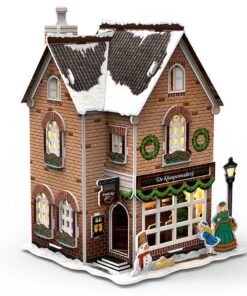 Cubic Fun 3D Puzzel Hollands Huisje Winter Klompenmakerij + Licht 53 Stukjes
