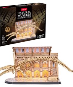 Cubic Fun Houten LED 3D Puzzel Natural Museum Blauwe Vinvis 222 Stukjes