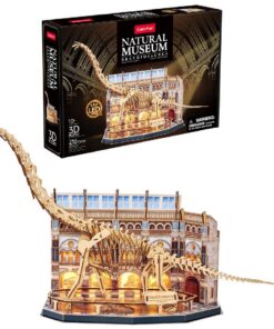 Cubic Fun Houten LED 3D Puzzel Natural Museum Brachiosaurus 216 Stukjes