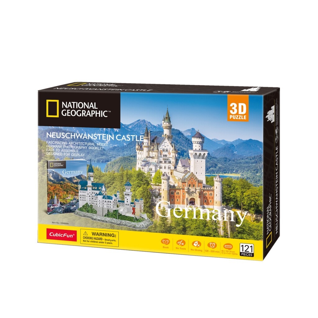 Cubic Fun National Geographic 3D Puzzel Neuschwanstein 121 Stukjes - Image 5