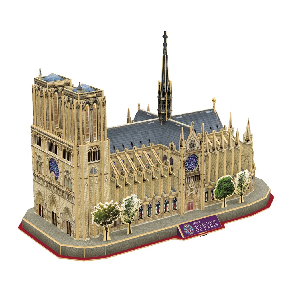 Cubic Fun National Geographic 3D Puzzel Notre-Dame Parijs 128 Stukjes - Image 2