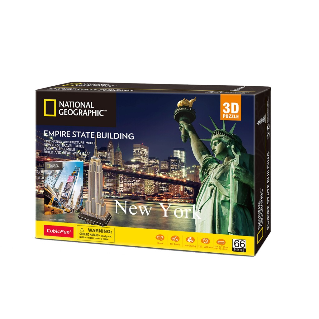 Cubic Fun National Geographic 3D Puzzel The Empire State Building 66 Stukjes - Image 4