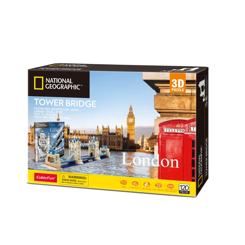 Cubic Fun National Geographic 3D Puzzel The Tower Bridge London 120 Stukjes - Image 5