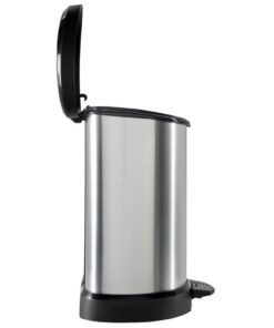 Curver Decobin Pedaalemmer Ovaal 20L Zilver/Zwart