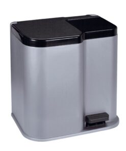 Curver Duo Pedaalemmer 15L+6L Zilver/Zwart