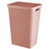 Curver Wasmand Met Deksel Jute-Look 58L Roze