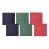 DDDDD Microvezeldoek Billie 30x30 cm 6 Stuks Donkerblauw/Groen/Rood