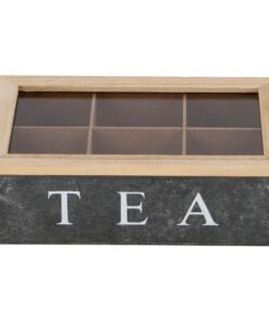 Daily Home TEA Theedoos met 6 Vakken MDF/Glas