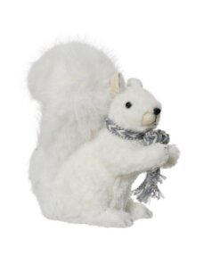 Decoratie Eekhoorn 20x11x24 cm Wit